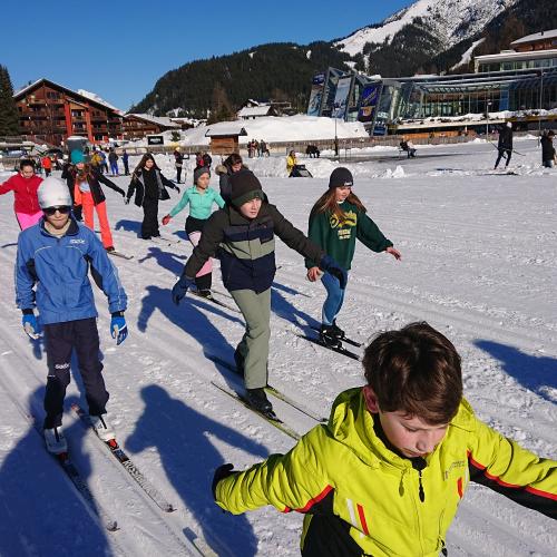 Klassische Langläufer beim Üben