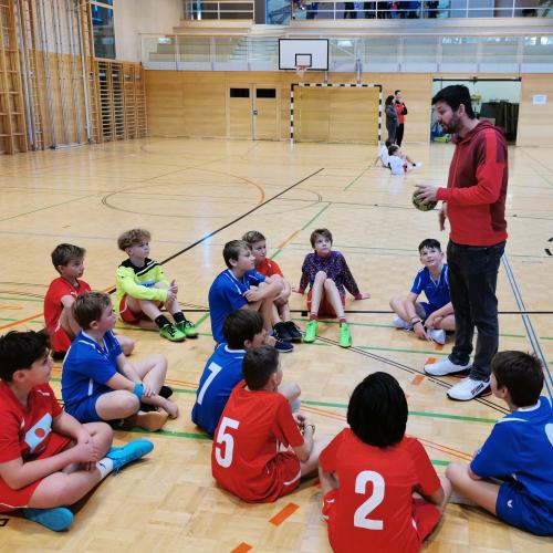 Teambesprechung vor dem letzten Spiel