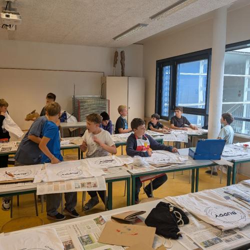 Erstes arbeiten an den T-Shirts