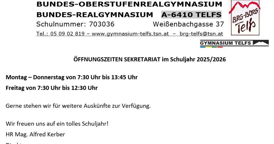 Öffnungszeiten
